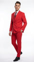 Vitali Red Double Breasted Suit – Men’s 2 Piece Formal Suit for Wedding, Prom and Special Events Modern Fit