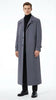 Men’s Full-Length Charcoal Grey Overcoat – Premium Microfiber Blend Long Dress Coat for Winter and Formal Wear in Gray Color