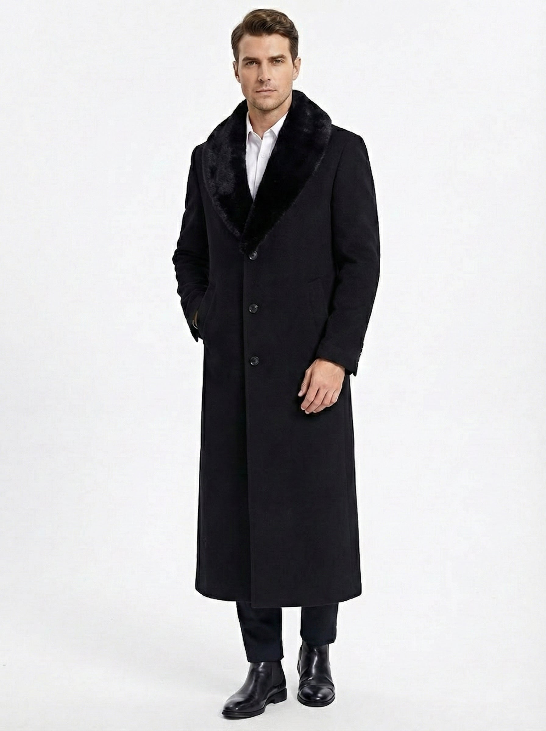 Upgrade Your Wardrobe with Long Black Dress Coat  OvercoatUSA