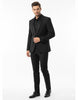 Mens Classic Black Designer Blazer with Beaded Lapel – Elegant Formal and Party Wear Dinner Jacket For Groom