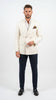 Men’s Ivory Linen Double Breasted Blazer, Lightweight Wedding Dinner Sport Coat Jacket Cream Off White