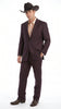 Men’s Brownish Black Pinstripe Western Suit, Cowboy Formal Wedding Ranch Dress Suit Set Slim Fitted