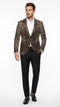 Men’s Leopard Print Blazer – Slim Fit Statement Jacket for Evening, Party, and Fashion Wear