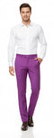 Mens Slim Fit Light Purple Dress Pants – Modern Formal Trousers for Business, Weddings and Parties