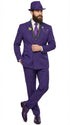 Men’s Purple Pinstripe Mardi Gras Suit | Classic Double Breasted Formal Carnival Suit