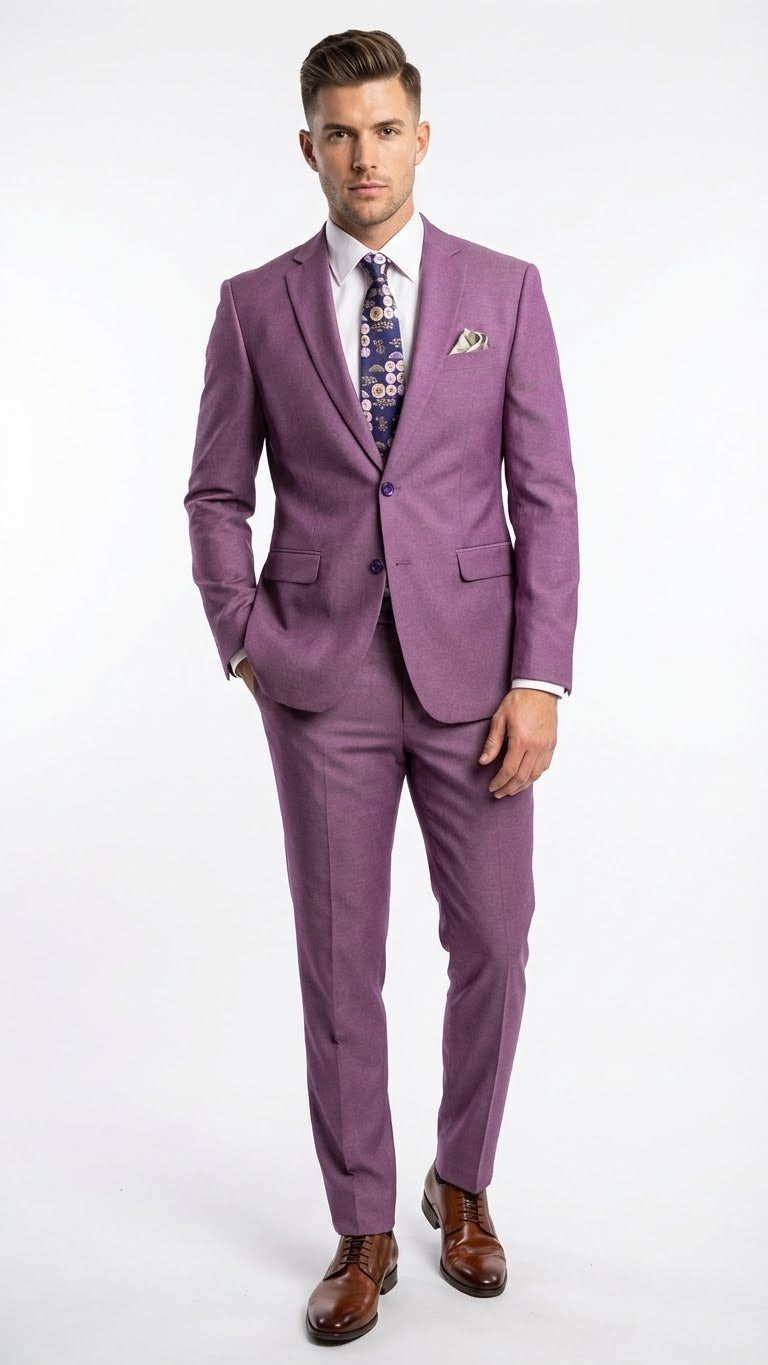 Men's Light Purple Suit Blazer and Suit Jacket Mauve Formal Wedding OvercoatUSA Men's Light Purple Suit Blazer and Suit Jacket Mauve Formal Wedding OvercoatUSA