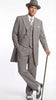 Men’s Gray Zoot Suit with Matching Hat and 1920s Shoes | Grey Vintage Wedding and Party Three Piece Suit