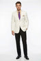 Men’s White Blazer Jacket – Classic Fit Formal Sport Coat with Gold Buttons
