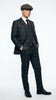 Men's Thomas Shelby Dark Grey Plaid 3-Piece Suit – Peaky Blinders 1920s Vintage Tweed-Style Wedding Suit with Matching Vest & Pants