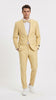 Men’s Light Yellow Shawl Lapel Tuxedo – Modern Wedding, Prom & Groom Formal Suit + Matching bowtie