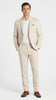 Men’s Big and Tall Beige Linen Suit – Summer Wedding and Formal 2-Piece Suit