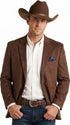 Men’s Brown Suede Western Blazer – Cowboy Style Sport Coat Jacket