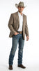Men’s Dark Tan Taupe Light Brown Western Cowboy Blazer – Classic Country Style Jacket for Wedding, Casual Country Jacket Textured