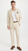 Men’s Light Beige Linen Double-Breasted Suit – Summer Wedding, Beach and Formal 2-Piece Suit