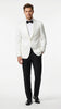 Men’s White Tuxedo Jacket – Two-Button Formal Dinner Blazer for Weddings, Prom and Events