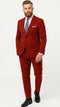 Men’s Red Pinstripe Suit – Stripe Two-Button Vested Suit 2 Buttons