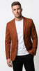 Men’s Dark Burnt Orange 2-Button Blazer – Modern Sport Coat for Wedding, Business and Casual Wear