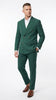 Vitali Brand Men’s Emerald Green Double Breasted Suit – Modern Fit Side Vented