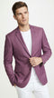 Men’s Berry Mauve Blazer – Classic 2-Button Wedding, Business and Smart-Casual Sport Coat in light purple lavender color