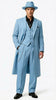 Men’s Light Blue Zoot Suit – 1920s Long Mafia Gangster Three-Piece Vintage Outfit Sky Blue Light Blue Color