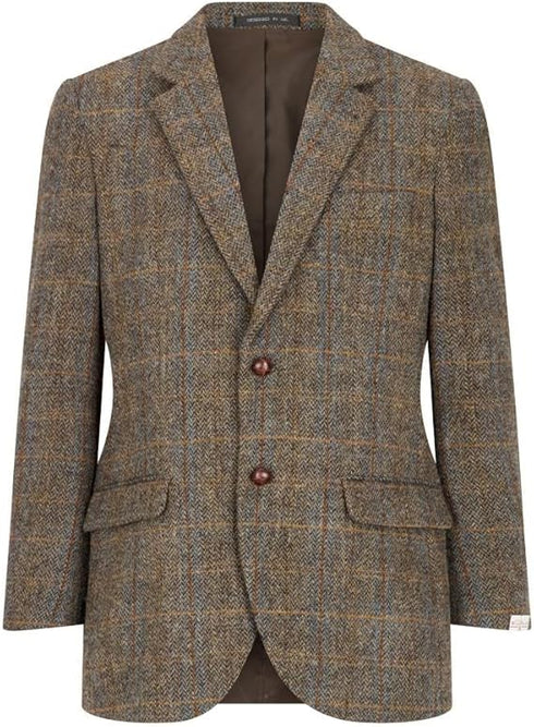 Walker and Hawkes Harris Tweed Blakemore Blazer for Men - Hand-Woven Wool Tweed Jacket with Polyester Lining, Regular Fit