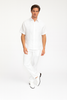 Men’s White Embroidered Guayabera Two-Piece Set – Short Sleeve Shirt and Pants