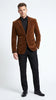 Brown Tuxedo Velvet Blazer for Men | Classic Formal Party and Evening Wear Dinner Jacket