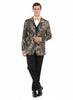 Mens Houndstooth Double-Breasted Overcoat – Classic Black and White Wool Blend Peacoat Wool Fabric