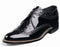 1920s Dress Shoes Shiny Black Wingtip