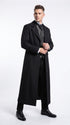 Men’s Matrix Neo Inspired Black Wool Duster Coat – Long Gothic Victorian Full Length Overcoat