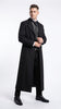 Men’s Matrix Neo Inspired Black Wool Duster Coat – Long Gothic Victorian Full Length Overcoat