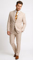 Vitali Men’s Natural Beige Pinstripe Suit – Summer Tan Pinstripe  Weddings and Business Wear