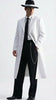 Men’s White Long Zoot Style Suit  | Vintage Gangster Mafia Formal Coat with Black Pants