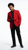 Men’s Red Blazer with Black Pants – Celebrity Inspired Wedding, Prom & Party Suit