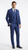 Men’s Cobalt Blue 3 Piece Suit – Indigo Light Blue Pinstripe Formal Suit with Vest for Wedding, Business Modern Fit Two buttons