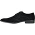 Bravo Mens Vegan Suede Wedding & Prom Wingtip Lace Up Dress Shoe in Black