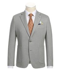 Half Canvas Slim Fit Blazer in Gray