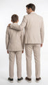 Dad & Son Matching Beige 3-Piece Suits – Father and Son Wedding Formal Suits in Tan Color