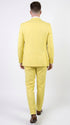 Men’s Neon Yellow Wool Suit – Bright Yellow 3-Piece Wedding, Prom & Formal Suit with Vest By Statement