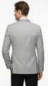 Men’s Silver Dinner Jacket – Satin Peak Lapel Tuxedo Blazer for Weddings, Prom & Formal Events in color silver grey