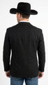 Men’s Black Western Blazer – Cowboy Tuxedo Jacket with Studded Shawl Collar with Glitter Lapel Rhinestone Lapel