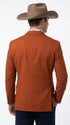 Men’s Rust Cowboy Western Blazer – Copper Brick  Color Two Button Sport Coat Peak Lapel Modern Fit