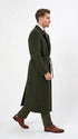 Men’s Blade Runner K Inspired Olive Green Wool Duster Coat – Long Vintage Sci-Fi Overcoat