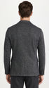 Men’s Charcoal Grey Sport Coat – Classic Two Button Notch Lapel Textured Blazer