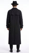Men’s V for Vendetta Inspired Black Trench Coat – Long Gothic Full-Length Overcoat