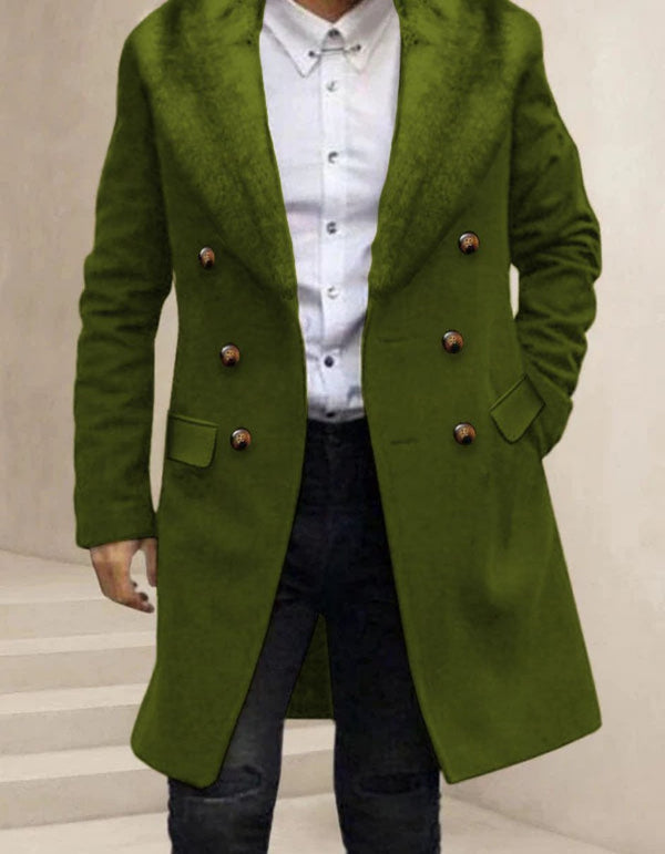 Olive green peacoat online