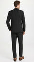 Men’s Black Pinstripe 2-Piece Tuxedo Suit – Two-Button Jacket and Matching Formal Pants