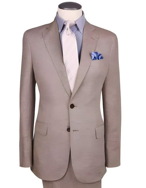 Linen Suit - Mens Summer Suits in Dark Tan ~ Taupe ~ Khaki - Beach  Wedding