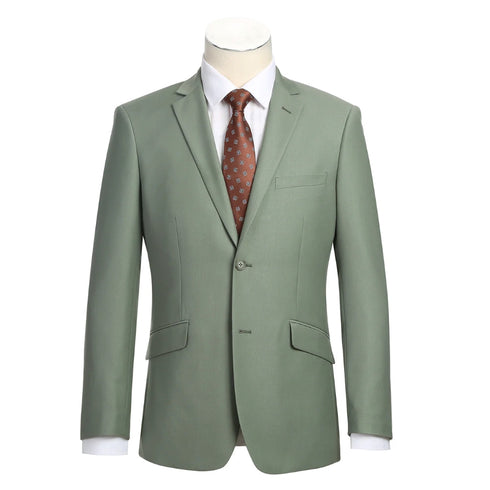 Vanderbilt Collection - Classic 2 Piece Suit 2 Buttons Regular Fit In Sage