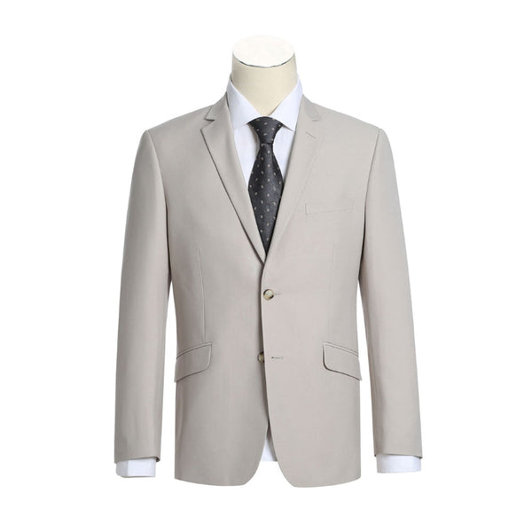 Vanderbilt Collection - Classic 2 Piece Suit 2 Buttons Regular Fit In Light Beige